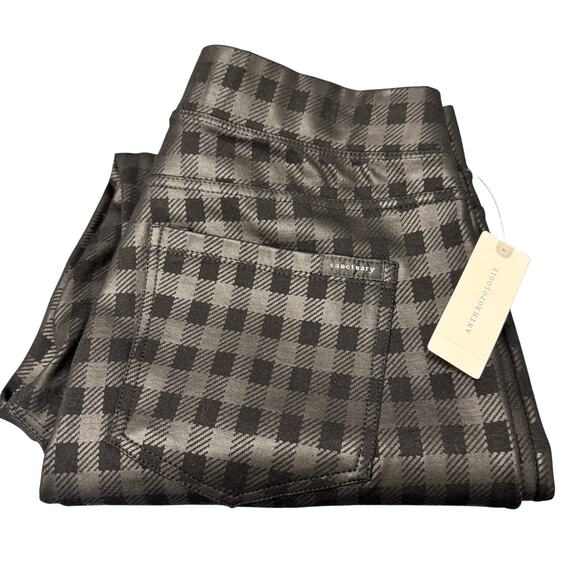Anthropologie Sanctuary Leggings Womens Medium Runway Stretch Black Check NEW - Picture 1 of 10